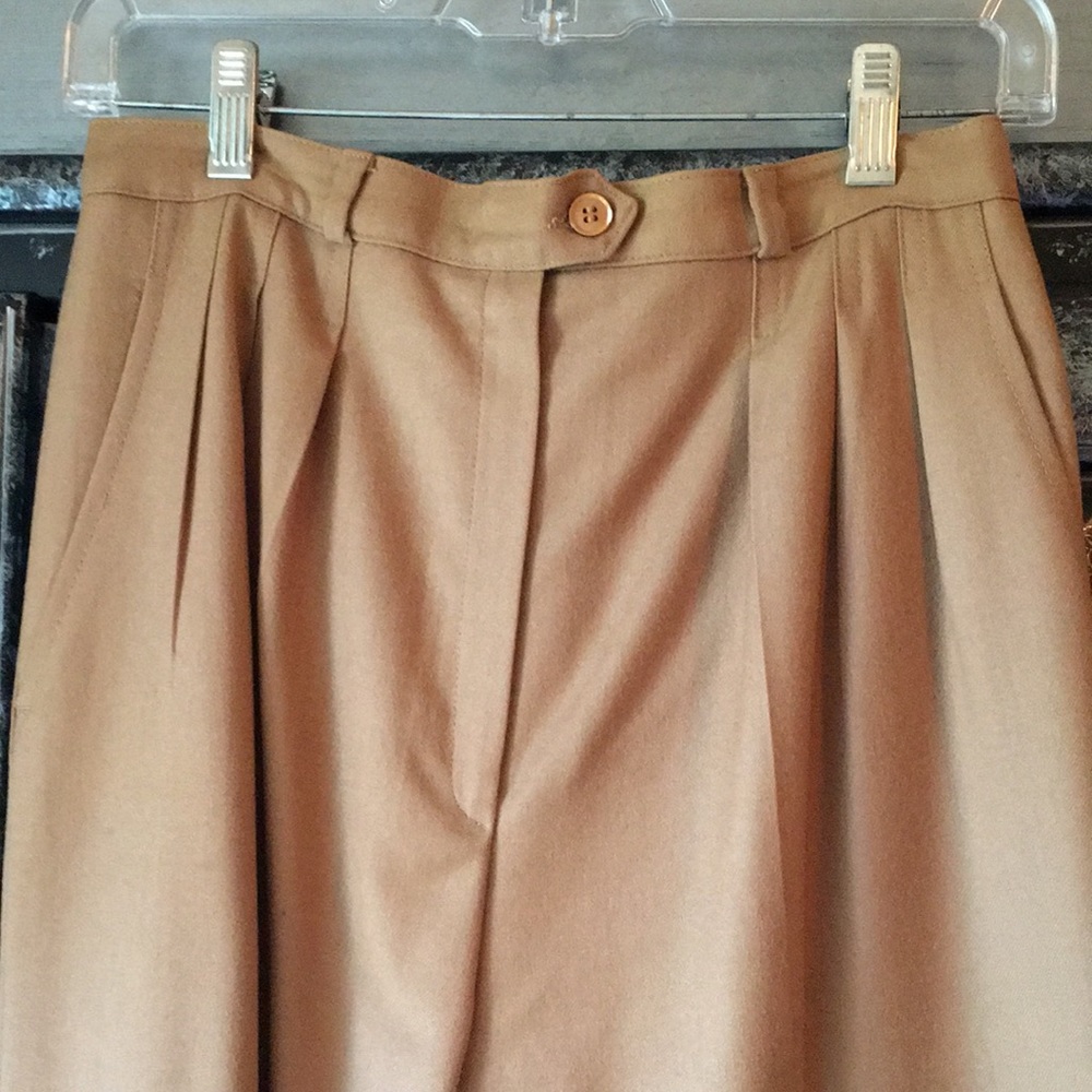 Vintage Camel Wool Lillie Rubin double-breasted blazer and pants suit size 10 - Picture 5 of 12